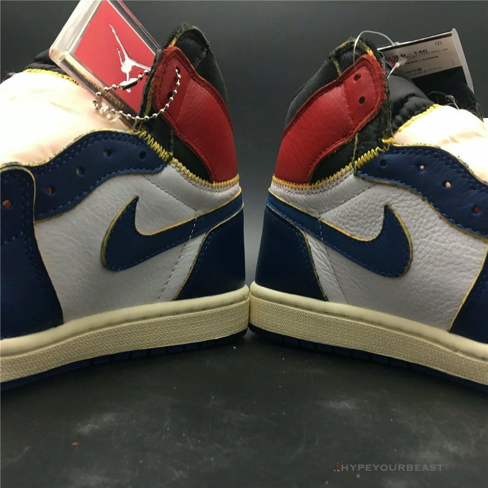 Jordan 1 Retro High Union Los Angeles Storm Blue Blue Toes