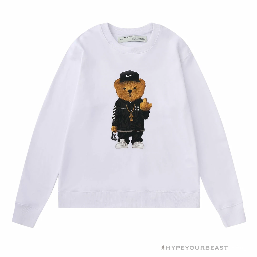 HypeYourBeast Off-White X Nike Shirt Teddy White Shirts