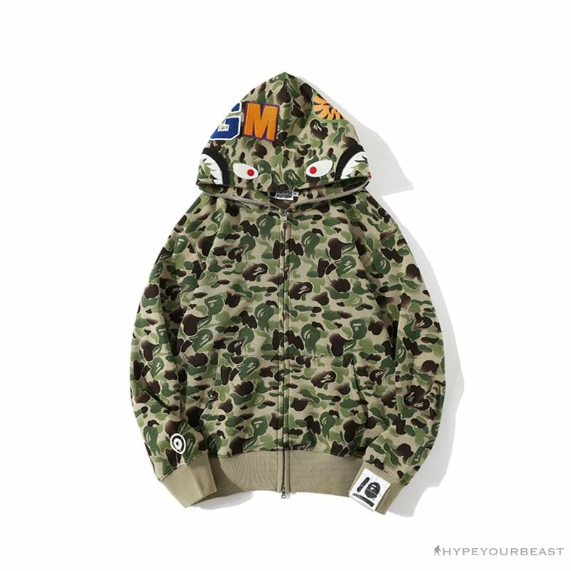 Clothes BAPE Chinese Style Ink Camouflage 10th Anniversary Limited Hoodie ‘GREEN’