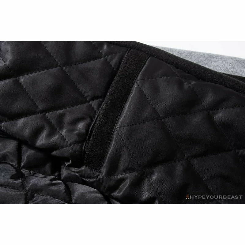 BAPE Embroidered STA Star Stitched Woolen Baseball Jacket ‘BLACK’