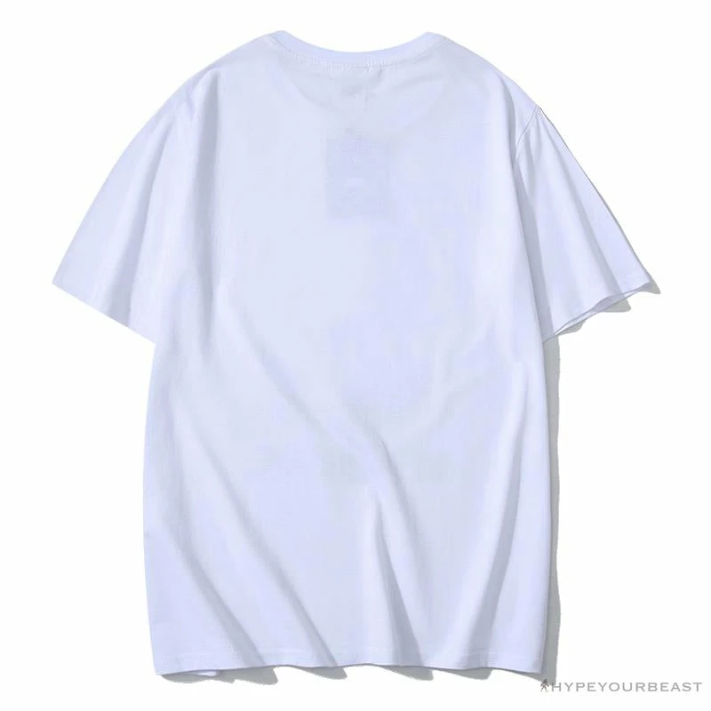 BAPE Starry Sky Camouflage Luminous Great Ape Man Head Tee Shirt ‘WHITE’