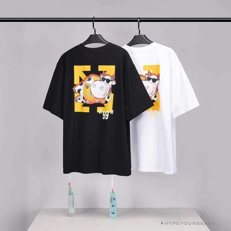 T-Shirts OFF-WHITE Hawaiian Cow Arrow Tee Shirt “WHITE’