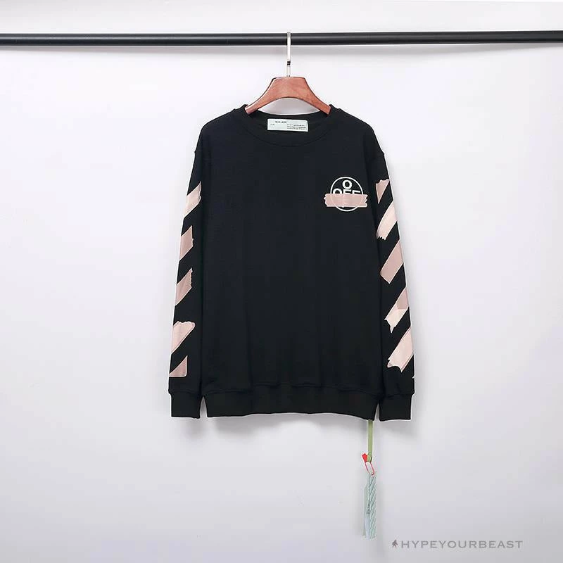 OFF-WHITE Rubber Strip Arrow Long Sleeve Shirt ‘BLACK’