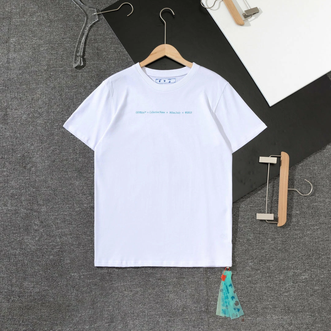 OFF-WHITE Light Blue Marker Draw Pattern Tee Shirt ‘WHITE’