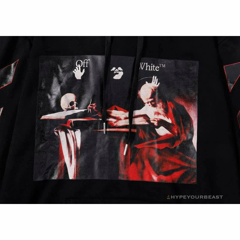 OFF-WHITE Skull And Writing Hoodie ‘BLACK’ Hoodies & Jackets