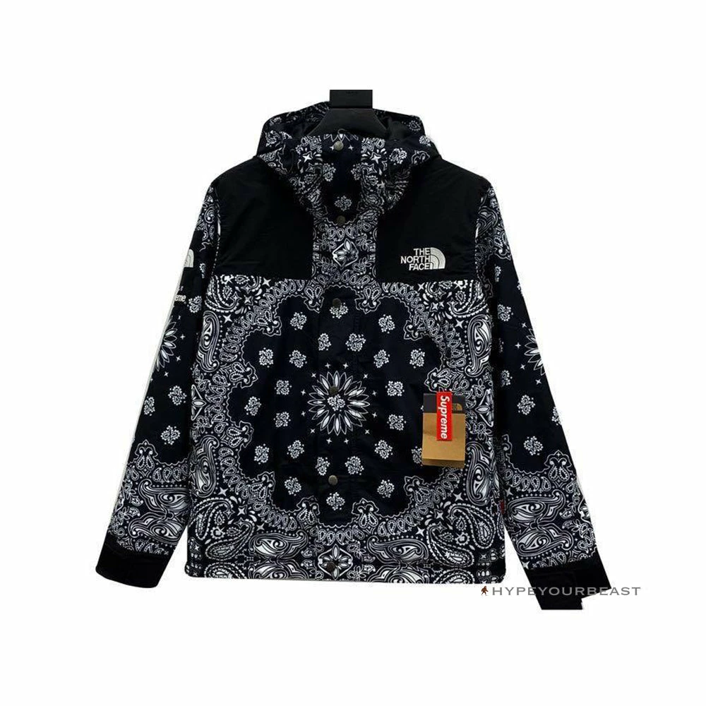 hypeyourbeast S*p*e x t*f bandana jacket black hoodies & jackets