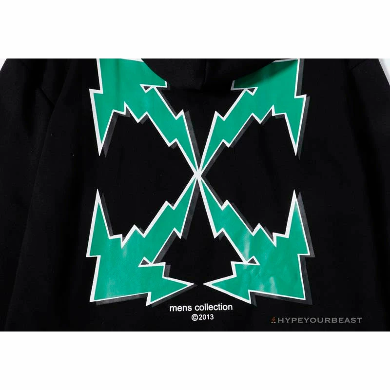 Hoodies & Jackets OFF-WHITE Green Arrow Hoodie ‘BLACK’