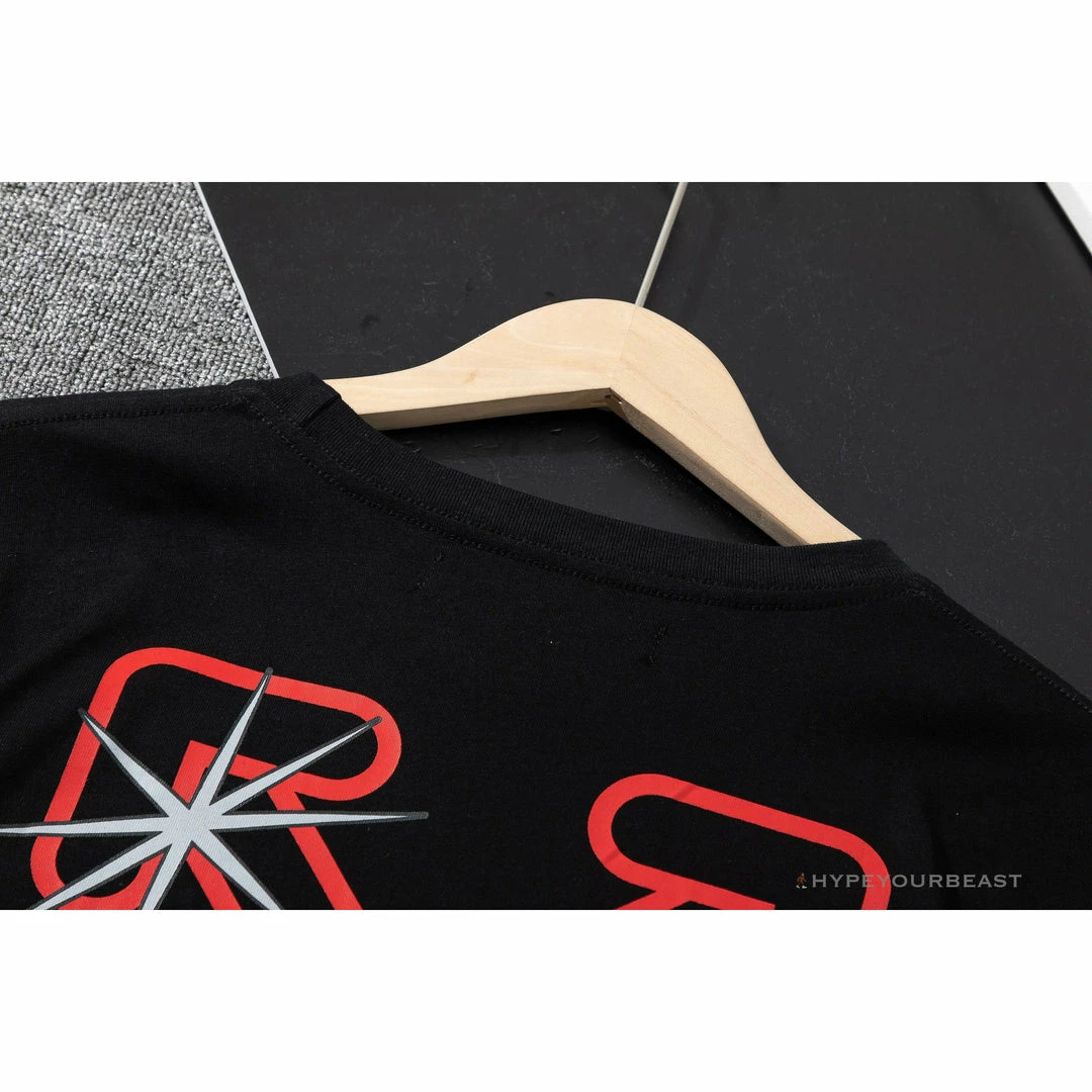 T-Shirts OFF-WHITE Red Flash Cross Arrow Tee Shirt ‘BLACK’