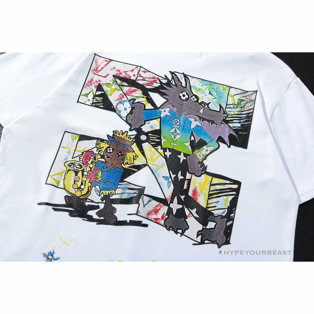 OFF-WHITE LV Pattern Cartoon Series Tee Shirt ‘WHITE’ T-Shirts