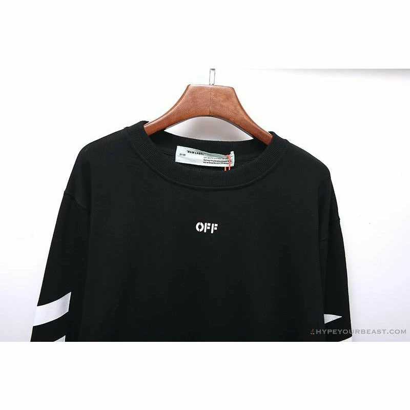 Shirts OFF-WHITE Classic Basic Cotton Terry Round Long Sleeve Shirt ‘BLACK’
