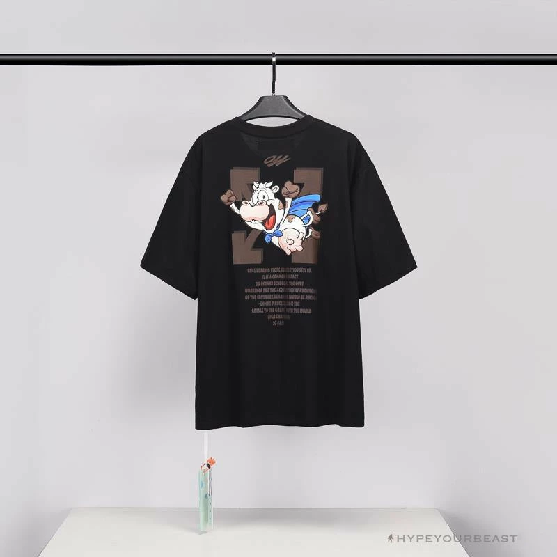OFF-WHITE Arrow Flying Cow Tee Shirt ‘BLACK’ T-Shirts