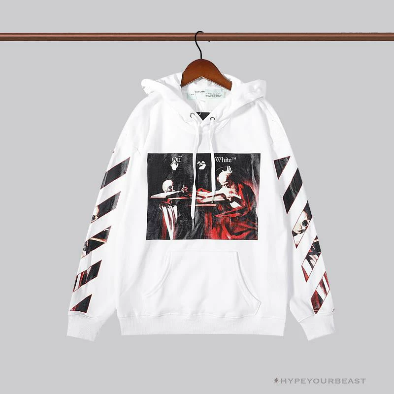 Hoodies & Jackets OFF-WHITE Skull And Writing Hoodie ‘WHITE’