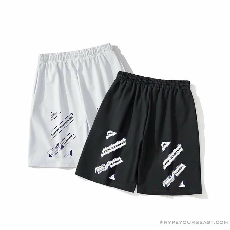 OFF-WHITE Cabin Cabbage Shorts ‘BLACK’ Pants