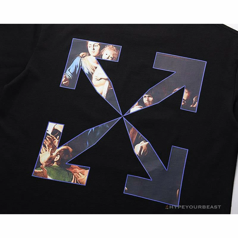 OFF-WHITE Baroque Angel Religious Painting Tee Shirt ‘BLACK’ T-Shirts
