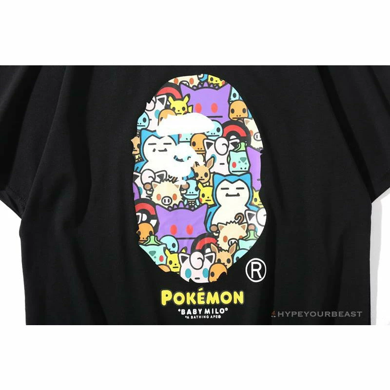 Clothes BAPE Pokémon Co-branded Ape Head Tee Shirt ‘BLACK’