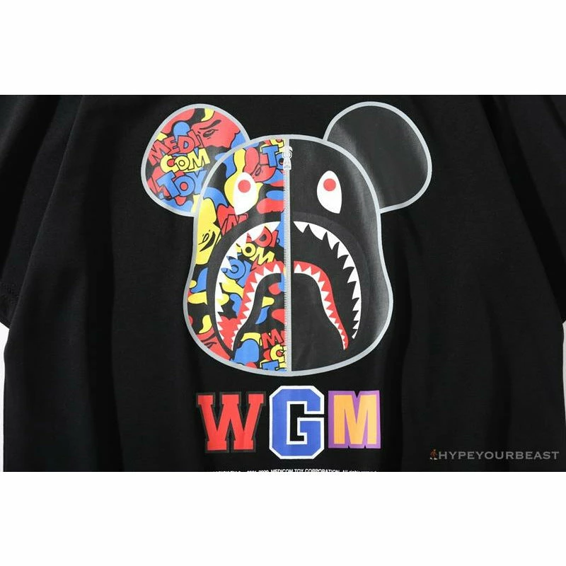 BAPE Violent Bear Color Stitching Tee Shirt ‘BLACK’