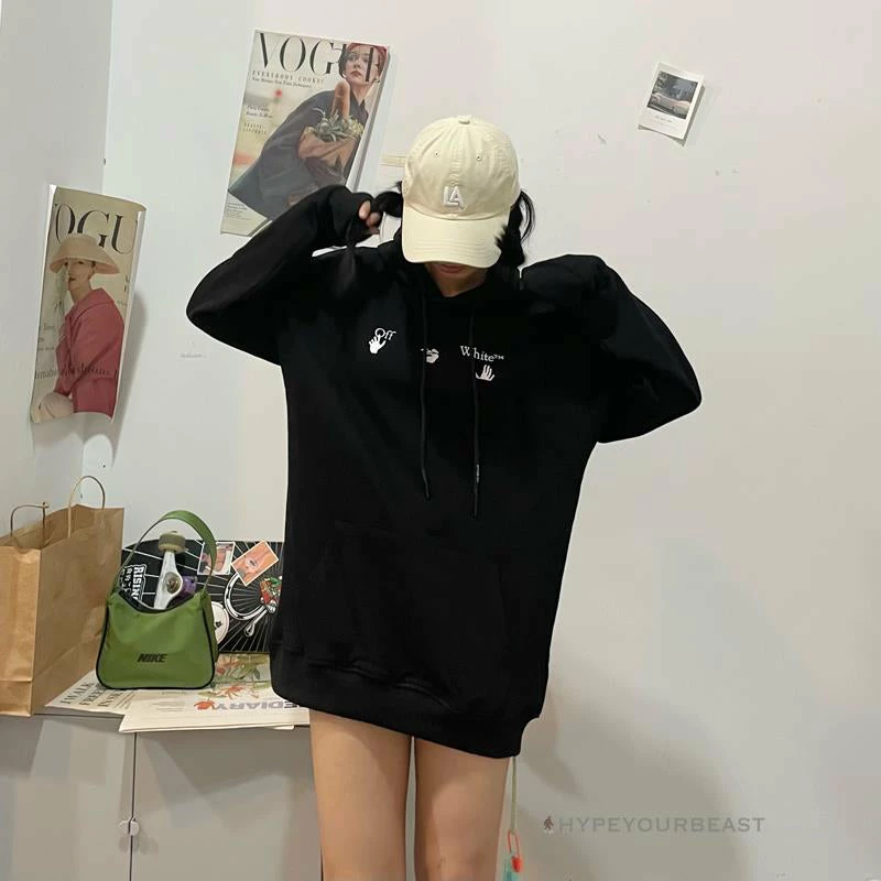 HypeYourBeast Hoodies & Jackets Off-White Green Hoodie – Black