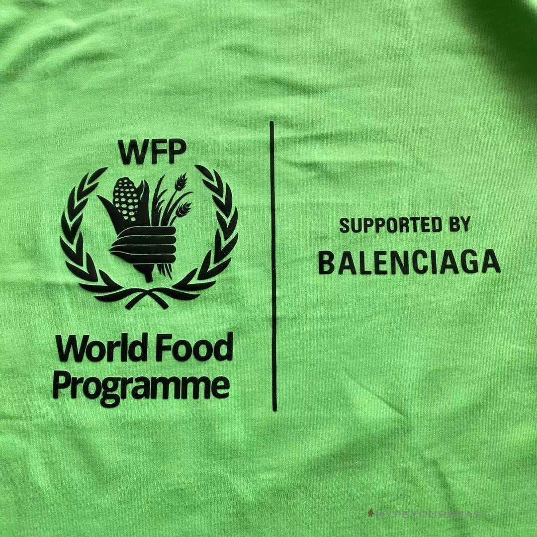 bcg S*pport word food programme tee shirt green t-shirts