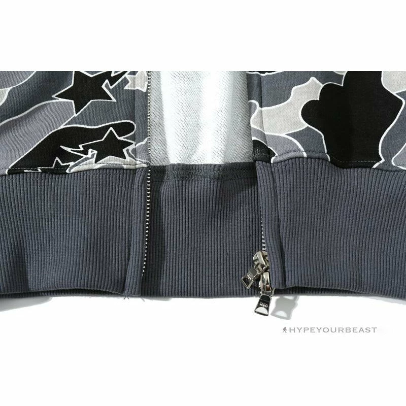BAPE Shark Head STA Star Camouflage Hoodie ‘BLACK’