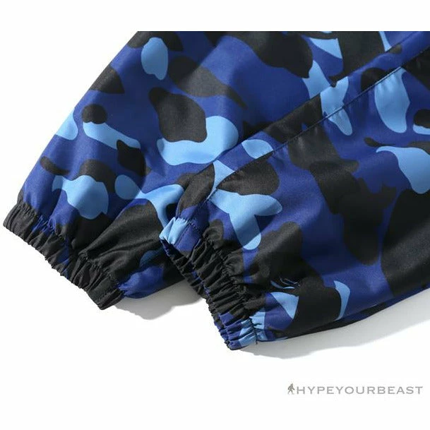 Clothes BAPE X RUSSELL ATHLETIC Drawstring Camouflage Pants ‘BLUE’