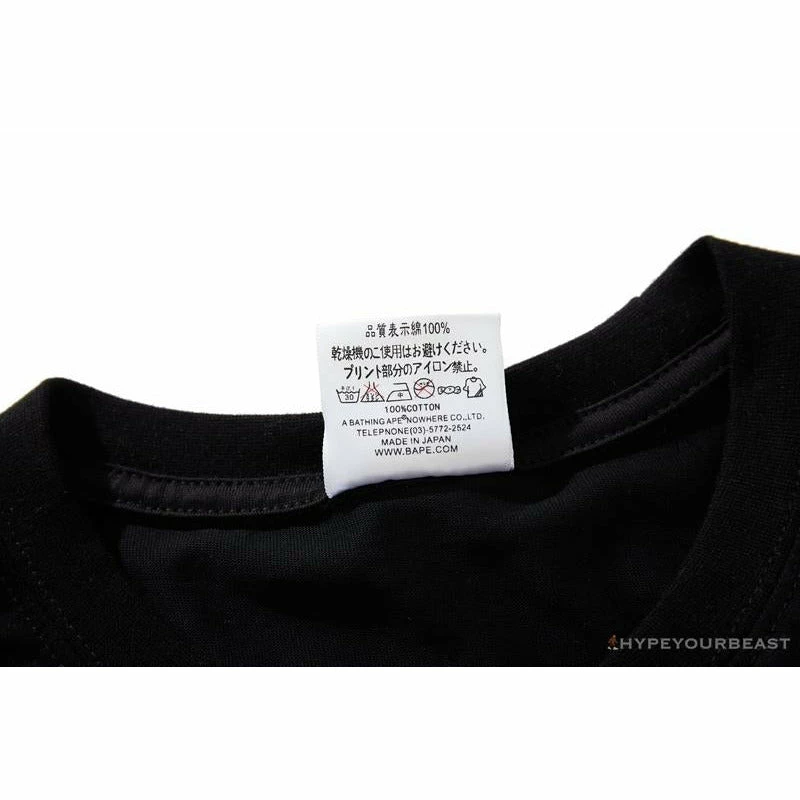BAPE Baby Milo Color Letter Monkey Tee Shirt ‘BLACK’