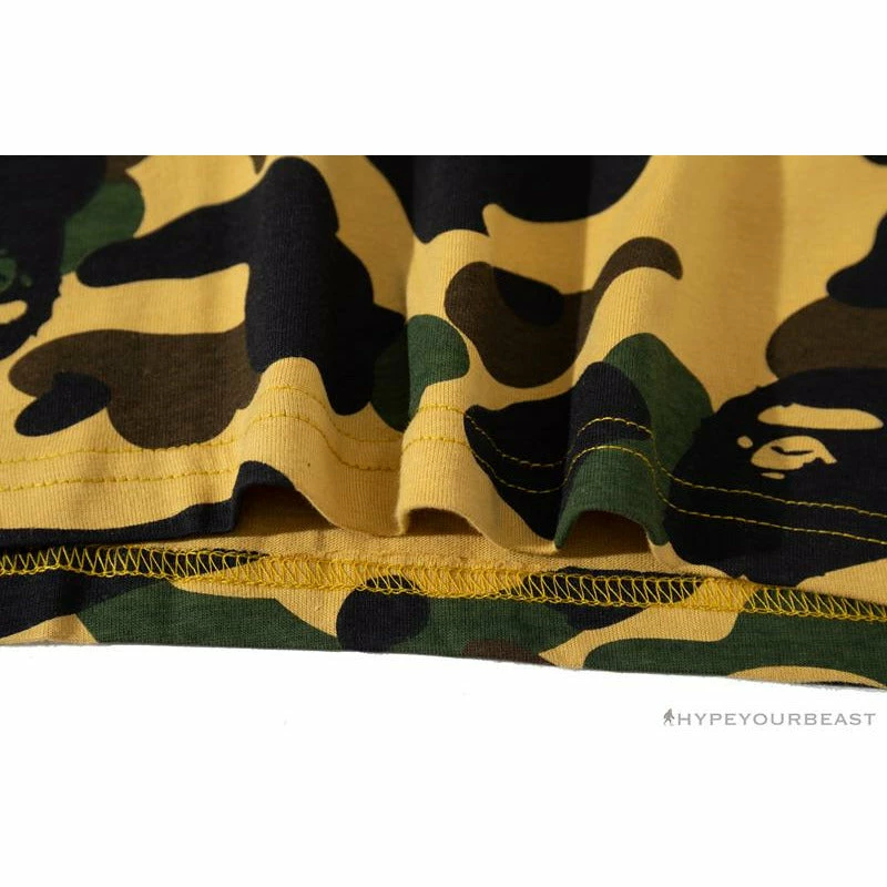 Clothes BAPE KIDS Elbow Hug Gorilla Camouflage Tee Shirt ‘YELLOW’