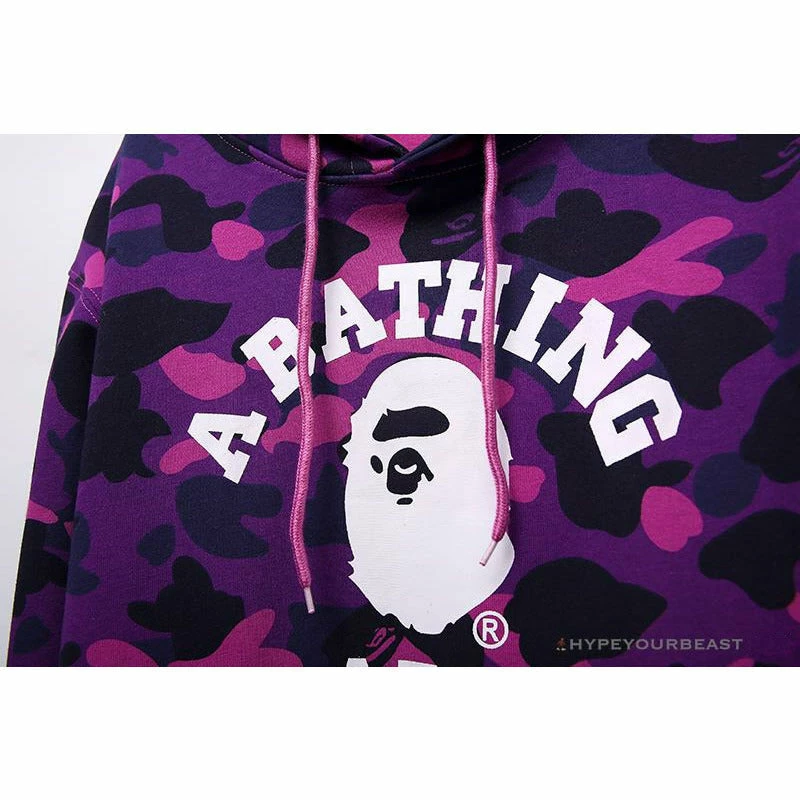 BAPE X Bathing Ape Head Camouflage Hoodie ‘PURPLE’