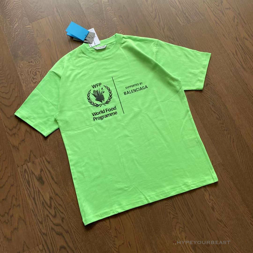 bcg S*pport word food programme tee shirt green t-shirts