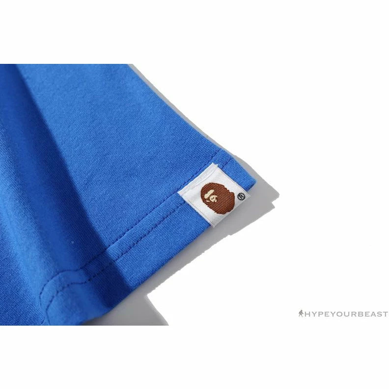 Clothes BAPE Little Ape Head Colorful Classic Tee Shirt ‘BLUE’