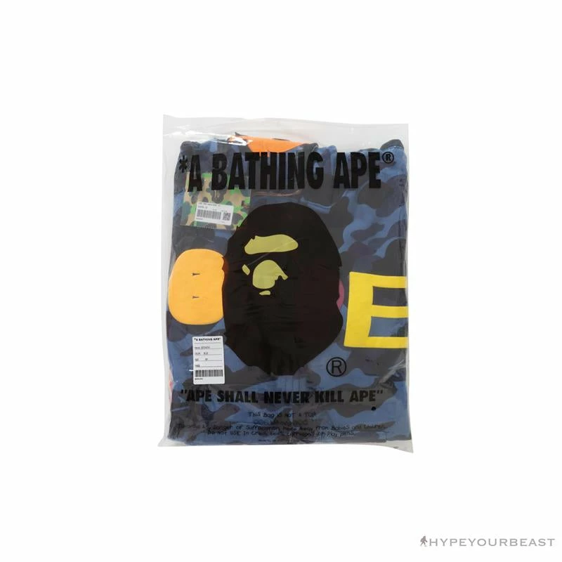 BAPE X Readymade Tiger Head Foam Camouflage Hoodie ‘BLUE’ Clothes