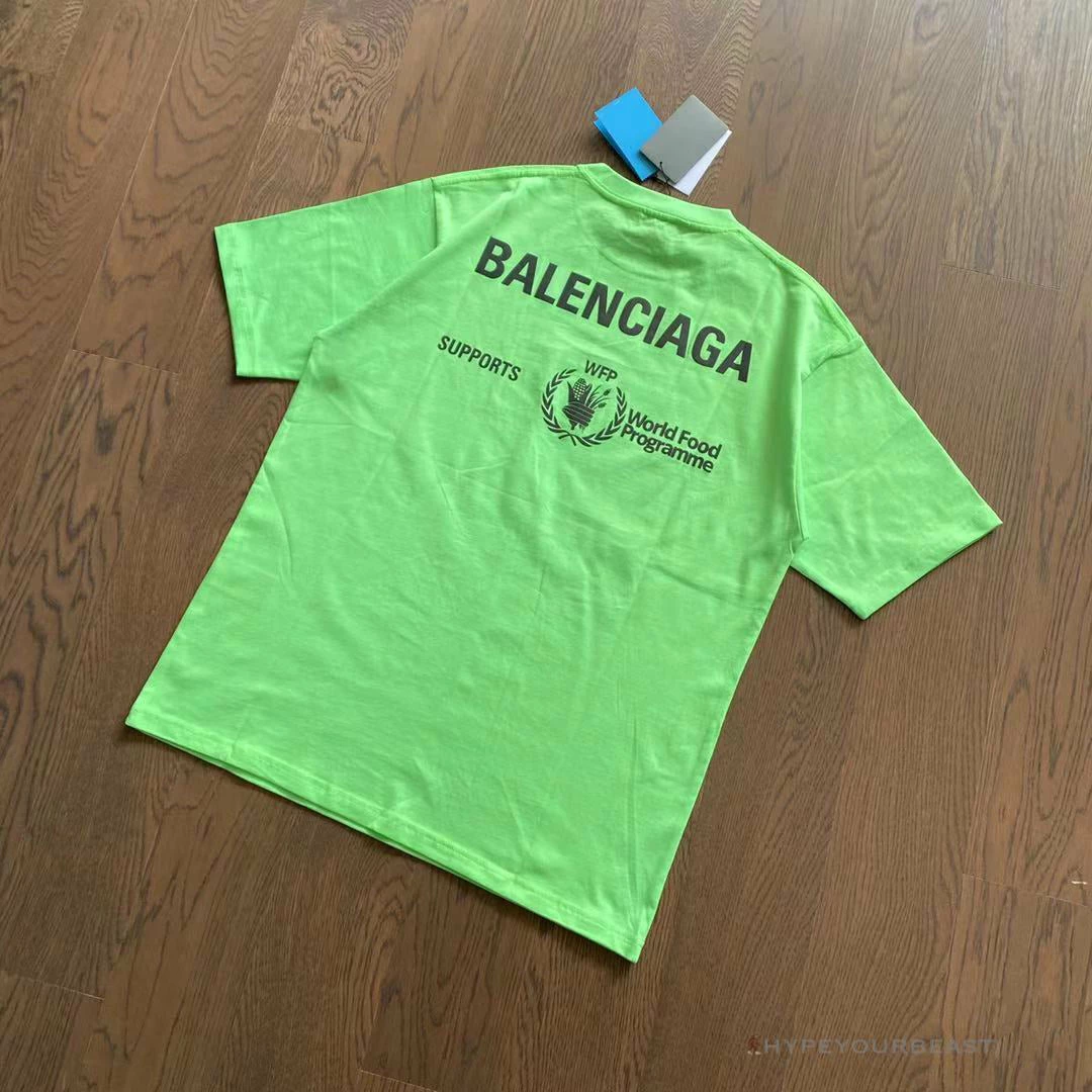 bcg S*pport word food programme tee shirt green t-shirts
