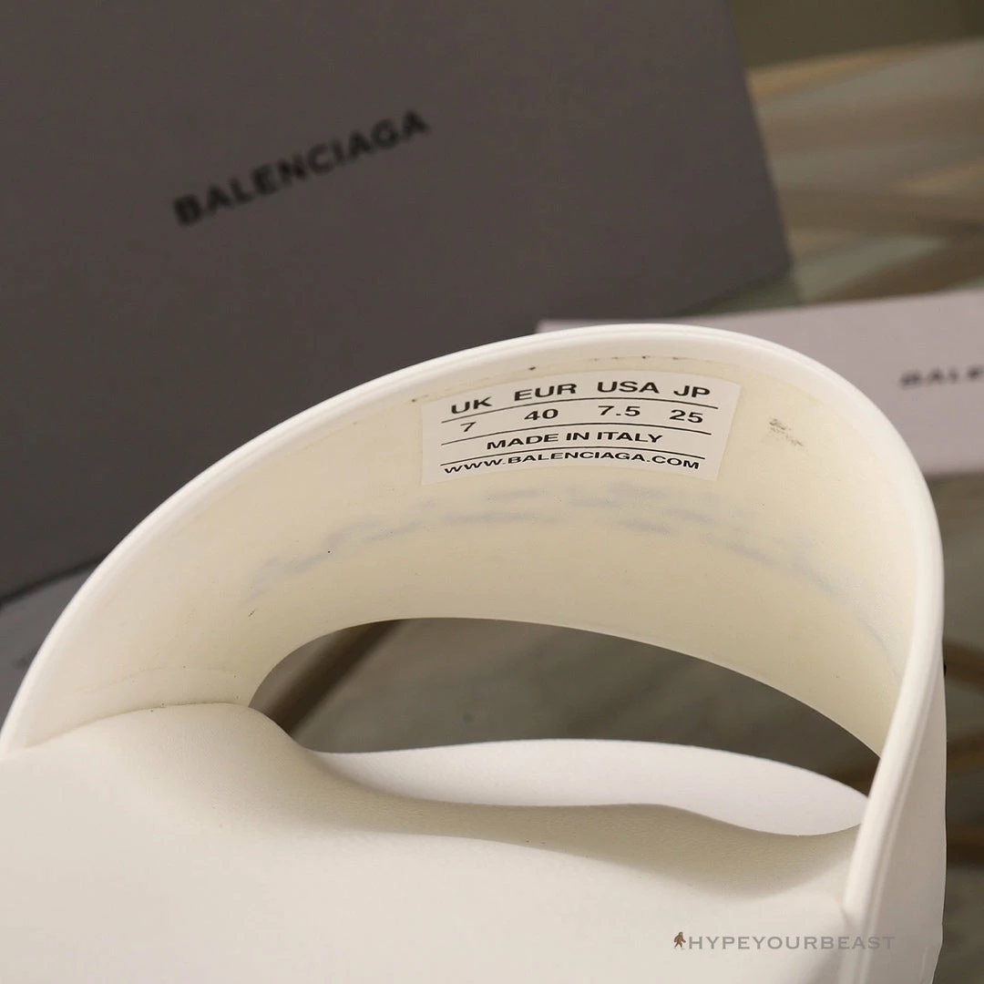 hypeyourbeast Ba*len*cia*ga slides bcg slides white