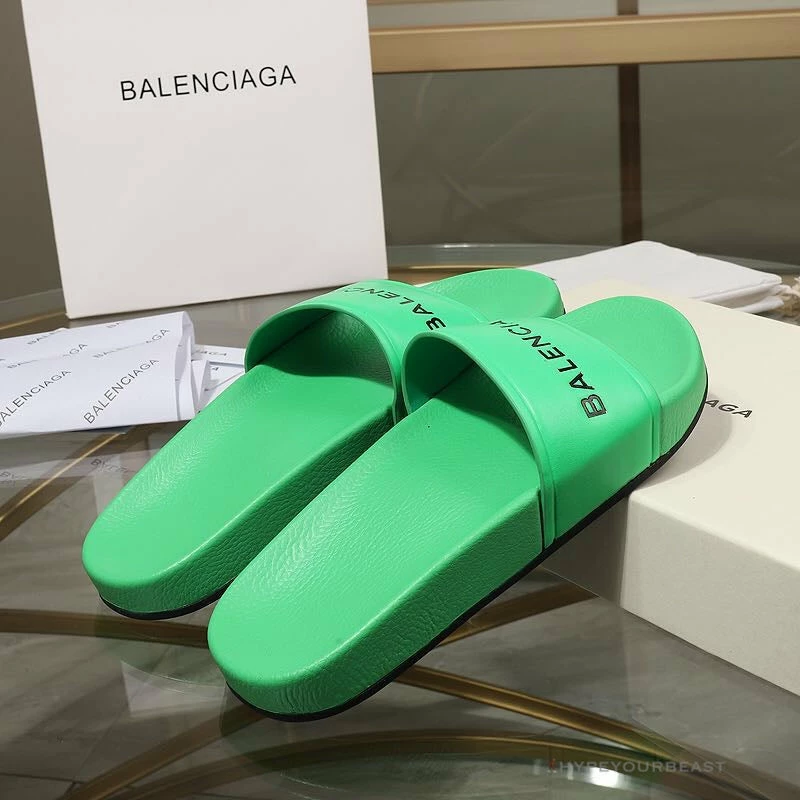hypeyourbeast Ba*len*cia*ga slides bcg slides green