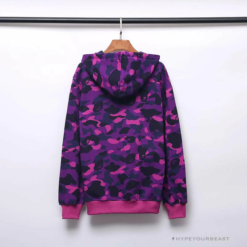 BAPE X Bathing Ape Head Camouflage Hoodie ‘PURPLE’