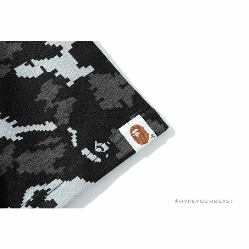 BAPE Digital Pixel Camouflage Tee Shirt ‘BLACK’ Clothes