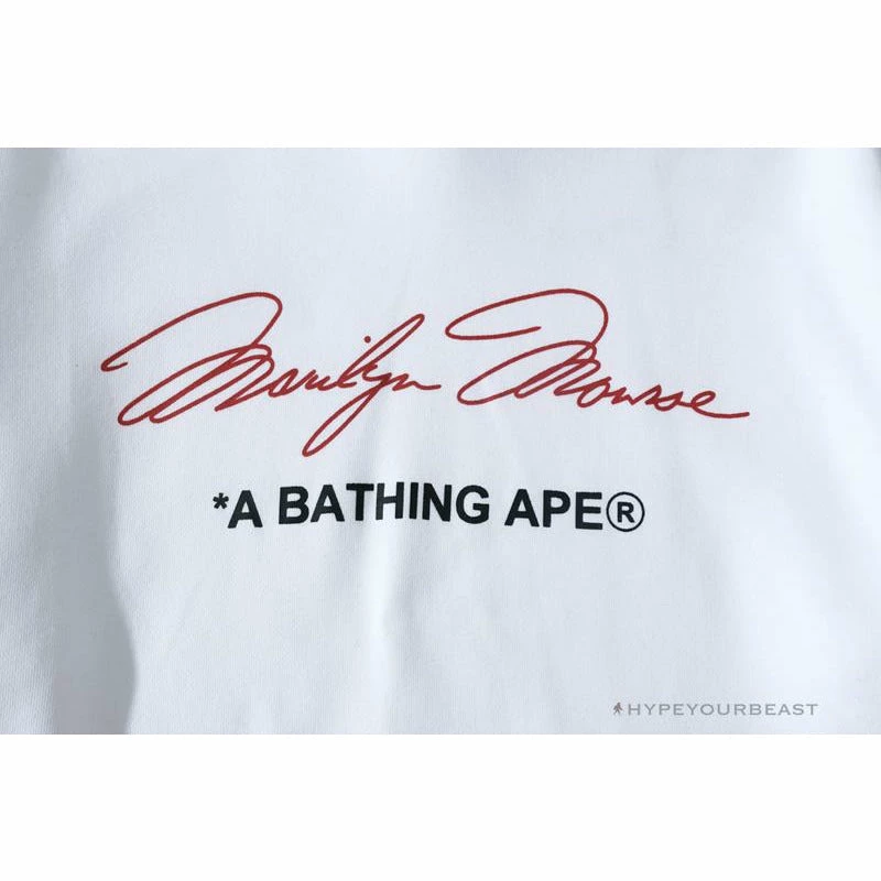 BAPE Marilyn Monroe Camouflage Background Hoodie ‘WHITE’ Clothes