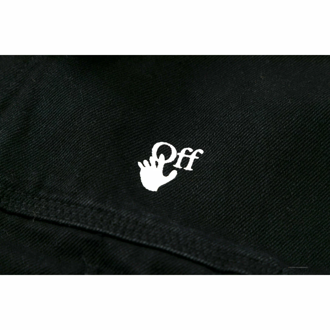 HypeYourBeast Off White Denim Black Jacket – White Hoodies & Jackets