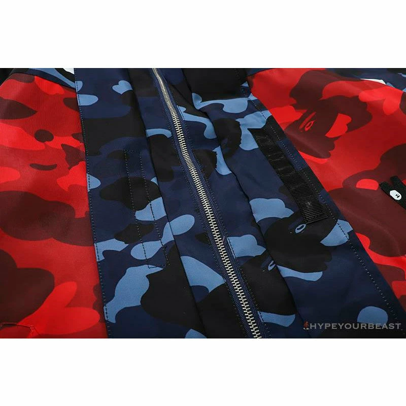 Clothes BAPE X PSG Paris Saint-Germain Camouflage Blue-Red Hoodie