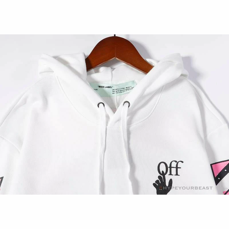 Hoodies & Jackets OFF-WHITE Pink Orange Arrow Hoodie ‘WHITE’