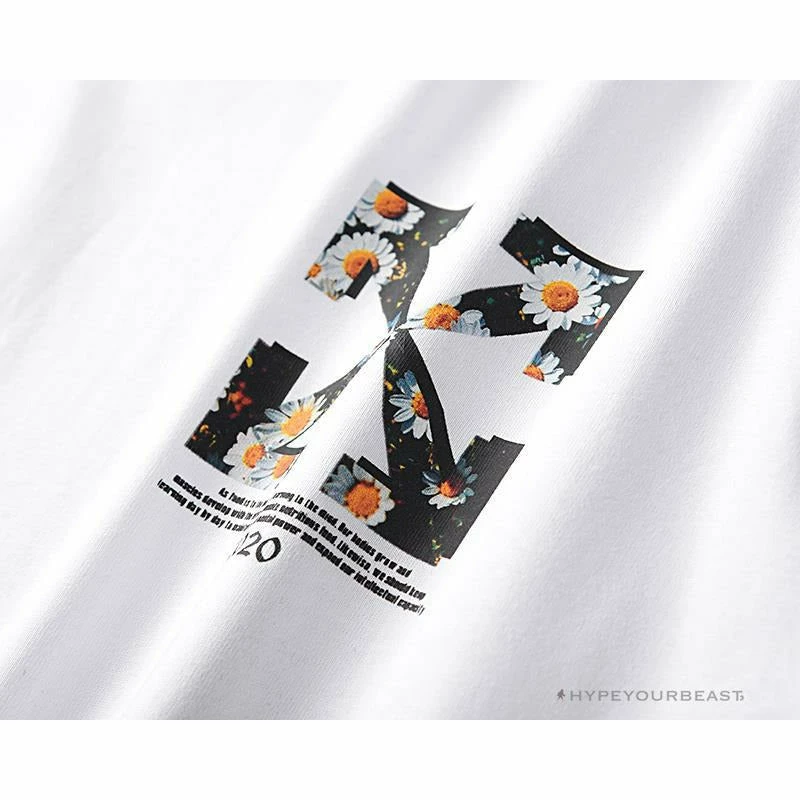T-Shirts OFF-WHITE Daisy Graffiti Arrow Conley Tee Shirt ‘WHITE’