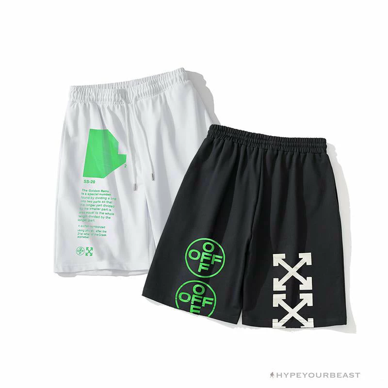 OFF-WHITE Golden Ratio Shorts ‘BLACK’ Pants