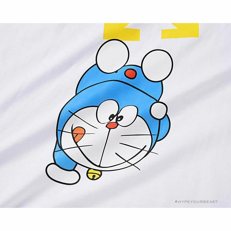 OFF-WHITE Doraemon Stereo Arrow Tee Shirt WHITE T-Shirts