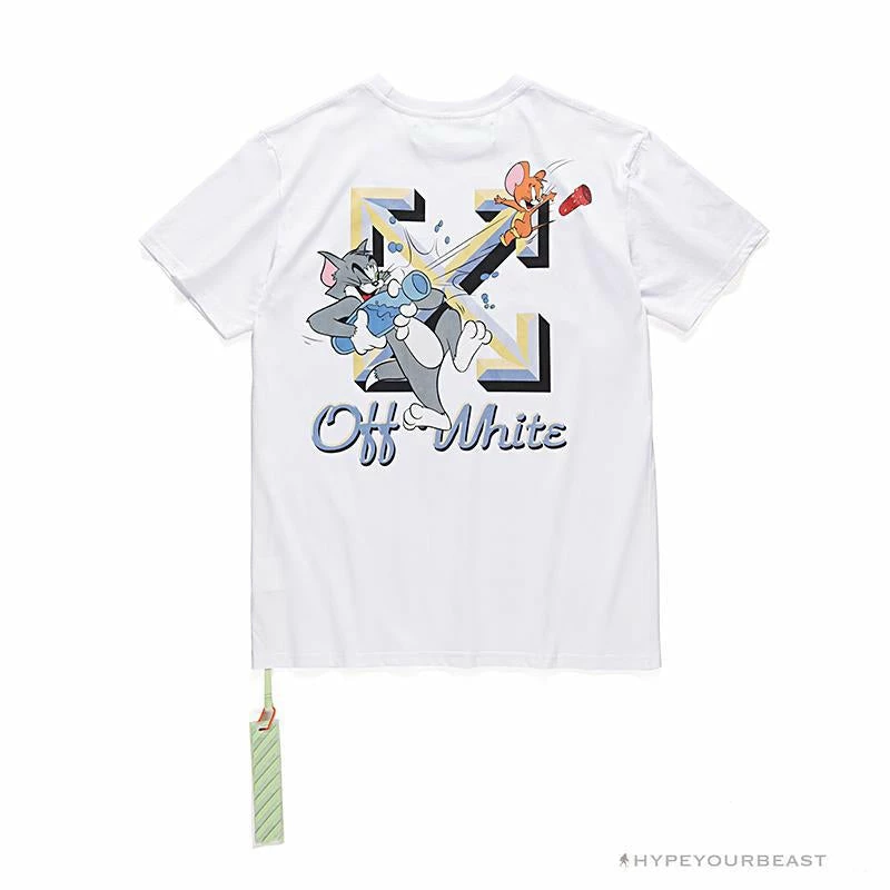 OFF-WHITE Summer Tom And Jerry Print Tee Shirt ‘WHITE’ T-Shirts