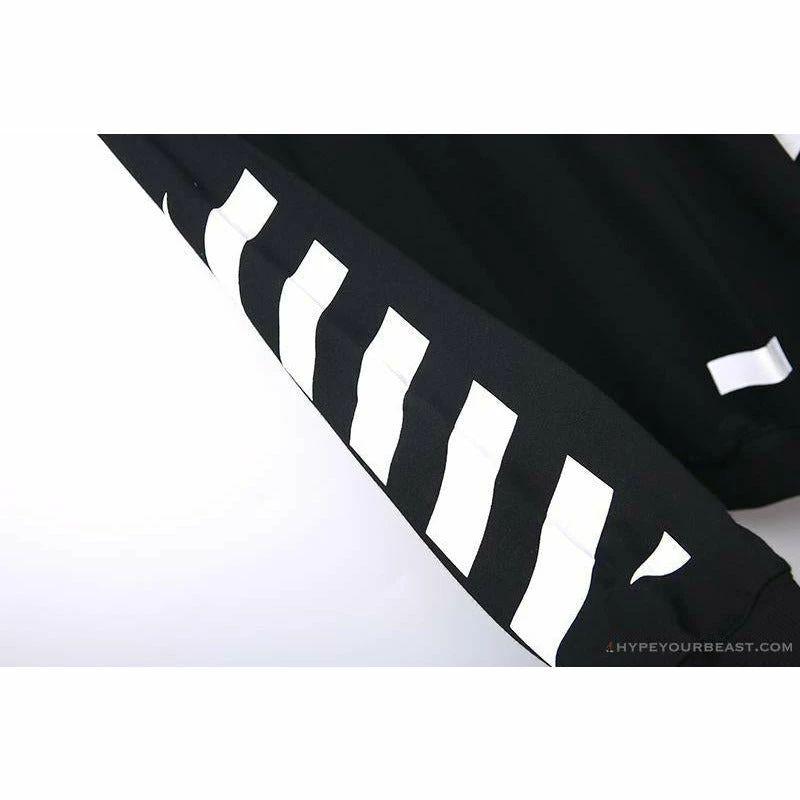 Shirts OFF-WHITE Classic Basic Cotton Terry Round Long Sleeve Shirt ‘BLACK’