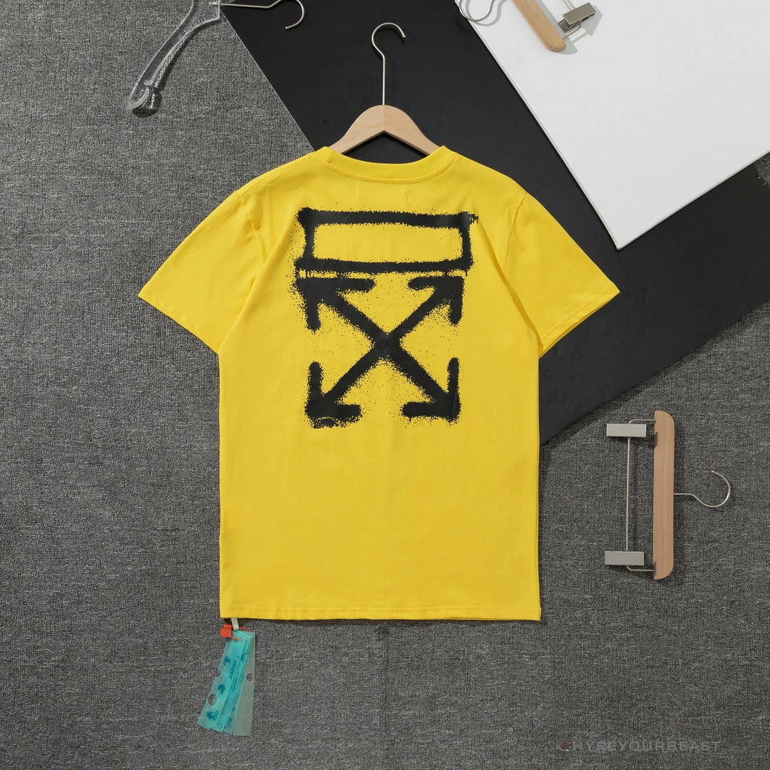 OFF-WHITE Spray Paint Arrow Tee Shirt ‘YELLOW’