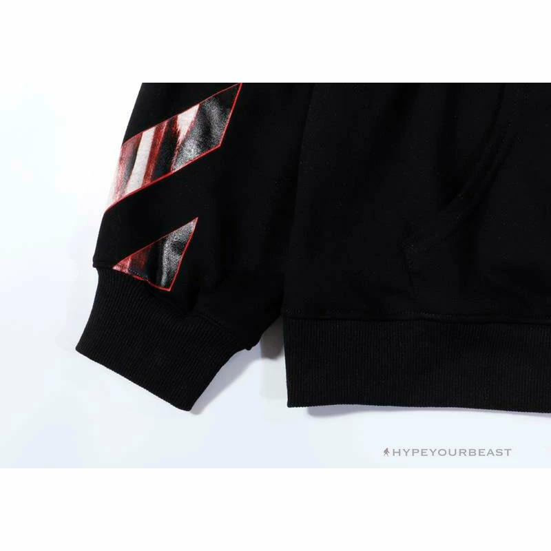OFF-WHITE Skull And Writing Hoodie ‘BLACK’ Hoodies & Jackets