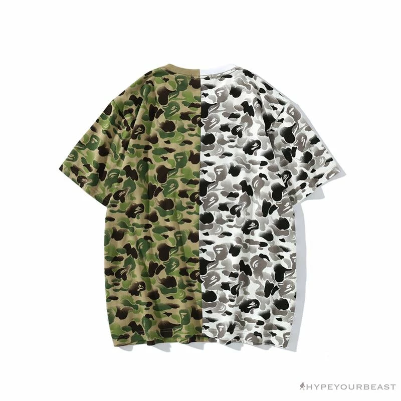 BAPE Chinese Style Ink 10th Anniversary Camouflage Tee Shirt ‘Green & White’ Clothes