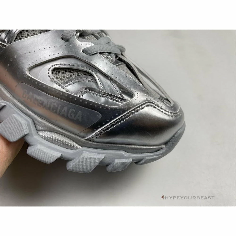 hypeyourbeast Ba*len*cia*ga track bcg track sneakers 3.0 grey metallic