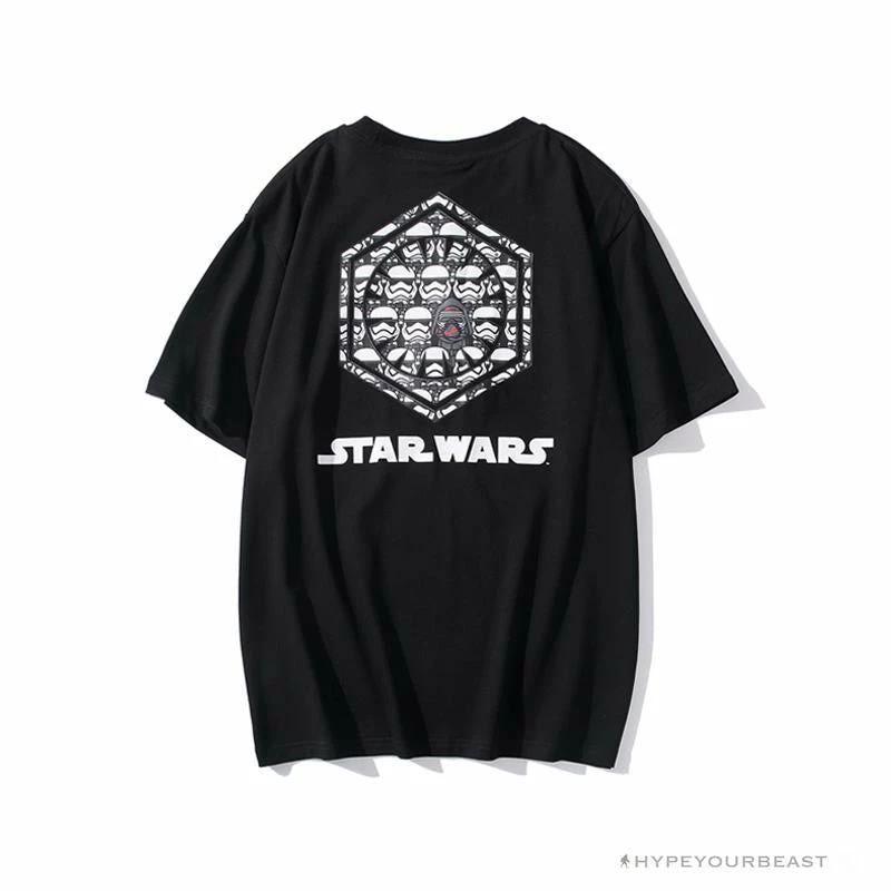 BAPE X Star Wars Collaboration Black Warrior Tee Shirt ‘BLACK’