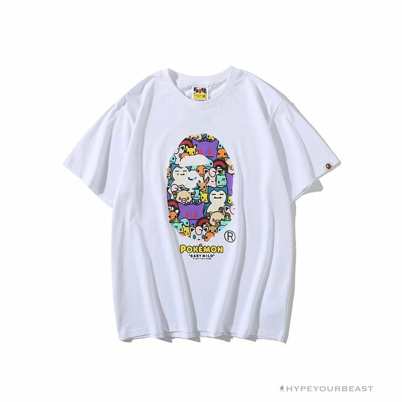 BAPE Pokémon Co-branded Ape Head Tee Shirt ‘WHITE’
